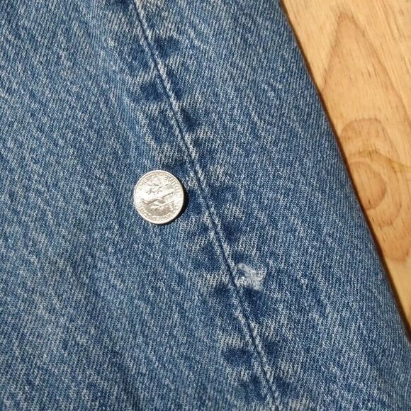 Vintage Levi's 501 Button Fly Blue Denim Jeans 40x36 - Picture 7 of 9
